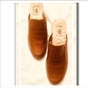 Ugg brand leather and shearling Mules Sz 8.5 $40
